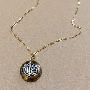 Repurposed Dior Button Necklace (Handmade)